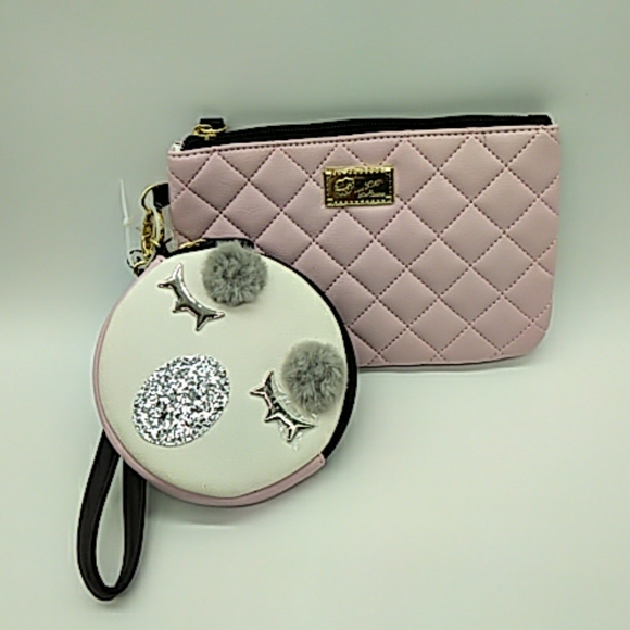 Betsey Johnson Handbags - Betsy Johnson wristlet and coin purse set NEW